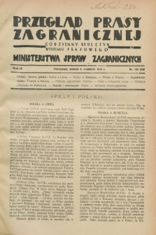 Przegląd Prasy Zagranicznej : codzienny biuletyn Wydziału Prasowego Ministerstwa Spraw Zagranicznych. R.3, nr 103 (4 września 1928) = nr 202