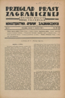 Przegląd Prasy Zagranicznej : codzienny biuletyn Wydziału Prasowego Ministerstwa Spraw Zagranicznych. R.3, nr 109 (11 września 1928) = nr 208