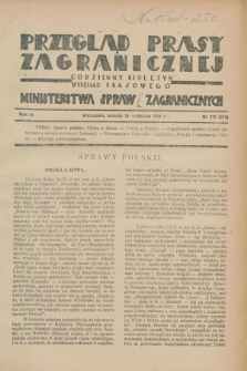 Przegląd Prasy Zagranicznej : codzienny biuletyn Wydziału Prasowego Ministerstwa Spraw Zagranicznych. R.3, nr 115 (18 września 1928) = nr 214