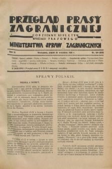 Przegląd Prasy Zagranicznej : codzienny biuletyn Wydziału Prasowego Ministerstwa Spraw Zagranicznych. R.3, nr 124 (28 września 1928) = nr 223