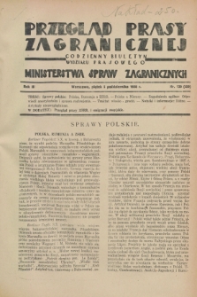 Przegląd Prasy Zagranicznej : codzienny biuletyn Wydziału Prasowego Ministerstwa Spraw Zagranicznych. R.3, nr 130 (5 października 1928) = nr 229