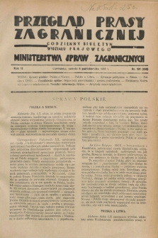 Przegląd Prasy Zagranicznej : codzienny biuletyn Wydziału Prasowego Ministerstwa Spraw Zagranicznych. R.3, nr 131 (6 października 1928) = nr 230