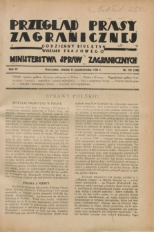 Przegląd Prasy Zagranicznej : codzienny biuletyn Wydziału Prasowego Ministerstwa Spraw Zagranicznych. R.3, nr 137 (13 października 1928) = nr 236