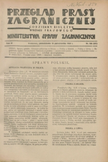 Przegląd Prasy Zagranicznej : codzienny biuletyn Wydziału Prasowego Ministerstwa Spraw Zagranicznych. R.3, nr 138 (15 października 1928) = nr 237