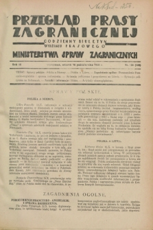 Przegląd Prasy Zagranicznej : codzienny biuletyn Wydziału Prasowego Ministerstwa Spraw Zagranicznych. R.3, nr 139 (16 października 1928) = nr 238