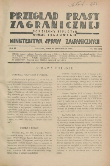 Przegląd Prasy Zagranicznej : codzienny biuletyn Wydziału Prasowego Ministerstwa Spraw Zagranicznych. R.3, nr 140 (17 października 1928) = nr 239