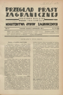 Przegląd Prasy Zagranicznej : codzienny biuletyn Wydziału Prasowego Ministerstwa Spraw Zagranicznych. R.3, nr 141 (18 października 1928) = nr 240