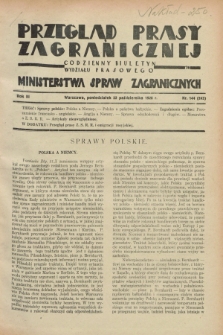 Przegląd Prasy Zagranicznej : codzienny biuletyn Wydziału Prasowego Ministerstwa Spraw Zagranicznych. R.3, nr 144 (22 października 1928) = nr 243