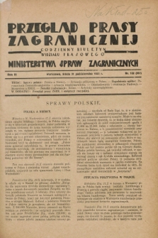 Przegląd Prasy Zagranicznej : codzienny biuletyn Wydziału Prasowego Ministerstwa Spraw Zagranicznych. R.3, nr 152 (31 października 1928) = nr 251