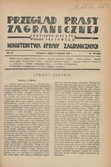 Przegląd Prasy Zagranicznej : codzienny biuletyn Wydziału Prasowego Ministerstwa Spraw Zagranicznych. R.3, nr 159 (9 listopada 1928) = nr 258