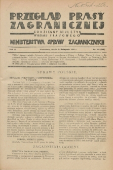 Przegląd Prasy Zagranicznej : codzienny biuletyn Wydziału Prasowego Ministerstwa Spraw Zagranicznych. R.3, nr 169 (21 listopada 1928) = nr 268