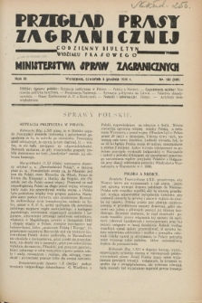 Przegląd Prasy Zagranicznej : codzienny biuletyn Wydziału Prasowego Ministerstwa Spraw Zagranicznych. R.3, nr 182 (6 grudnia 1928) = nr 281