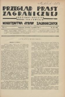 Przegląd Prasy Zagranicznej : codzienny biuletyn Wydziału Prasowego Ministerstwa Spraw Zagranicznych. R.3, nr 187 (13 grudnia 1928) = nr 286