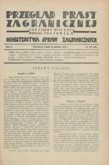 Przegląd Prasy Zagranicznej : codzienny biuletyn Wydziału Prasowego Ministerstwa Spraw Zagranicznych. R.3, nr 197 (28 grudnia 1928) = nr 296