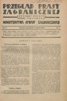 Przegląd Prasy Zagranicznej : codzienny biuletyn Wydziału Prasowego Ministerstwa Spraw Zagranicznych. R.4, nr 17 (21 stycznia 1929)