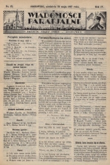 Wiadomości Parafjalne : dodatek do tygodników „Niedziela” i „Przewodnika Katolickiego”. 1937, nr 17