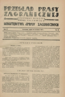 Przegląd Prasy Zagranicznej : codzienny biuletyn Wydziału Prasowego Ministerstwa Spraw Zagranicznych. R.4, nr 96 (26 kwietnia 1929)