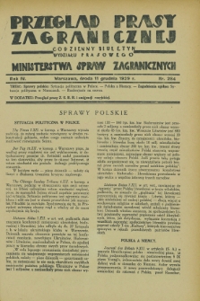Przegląd Prasy Zagranicznej : codzienny biuletyn Wydziału Prasowego Ministerstwa Spraw Zagranicznych. R.4, nr 284 (11 grudnia 1929)