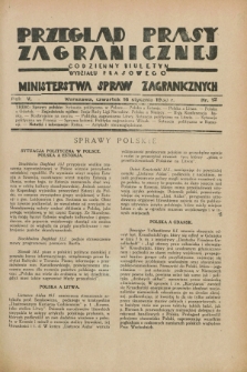 Przegląd Prasy Zagranicznej : codzienny biuletyn Wydziału Prasowego Ministerstwa Spraw Zagranicznych. R.5, nr 12 (16 stycznia 1930)