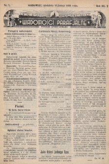 Wiadomości Parafjalne : dodatek do tygodników „Niedziela” i „Przewodnika Katolickiego”. 1936, nr 7
