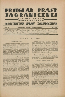 Przegląd Prasy Zagranicznej : codzienny biuletyn Wydziału Prasowego Ministerstwa Spraw Zagranicznych. R.5, nr 126 (4 czerwca 1930)