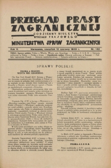 Przegląd Prasy Zagranicznej : codzienny biuletyn Wydziału Prasowego Ministerstwa Spraw Zagranicznych. R.5, nr 132 (12 czerwca 1930)