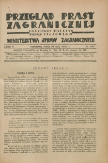Przegląd Prasy Zagranicznej : codzienny biuletyn Wydziału Prasowego Ministerstwa Spraw Zagranicznych. R.5, nr 160 (16 lipca 1930)