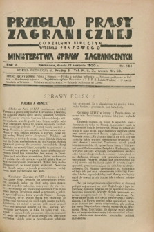 Przegląd Prasy Zagranicznej : codzienny biuletyn Wydziału Prasowego Ministerstwa Spraw Zagranicznych. R.5, nr 184 (13 sierpnia 1930)