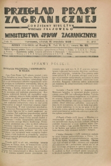 Przegląd Prasy Zagranicznej : codzienny biuletyn Wydziału Prasowego Ministerstwa Spraw Zagranicznych. R.5, nr 212 (16 września 1930)
