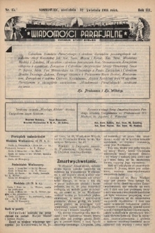 Wiadomości Parafjalne : dodatek do tygodników „Niedziela” i „Przewodnika Katolickiego”. 1936, nr 15