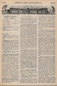 Wiadomości Parafjalne : dodatek do tygodników „Niedziela” i „Przewodnika Katolickiego”. 1936, nr 16