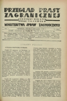 Przegląd Prasy Zagranicznej : codzienny biuletyn Wydziału Prasowego Ministerstwa Spraw Zagranicznych. R.5, nr 253 (4 listopada 1930)