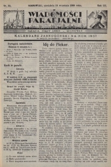 Wiadomości Parafjalne : dodatek do tygodników „Niedziela” i „Przewodnika Katolickiego”. 1936, nr 33