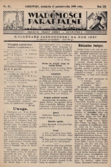Wiadomości Parafjalne : dodatek do tygodników „Niedziela” i „Przewodnika Katolickiego”. 1936, nr 37