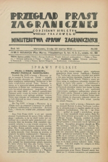 Przegląd Prasy Zagranicznej : codzienny biuletyn Wydziału Prasowego Ministerstwa Spraw Zagranicznych. R.7, nr 68 (23 marca 1932)