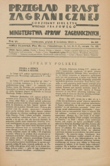 Przegląd Prasy Zagranicznej : codzienny biuletyn Wydziału Prasowego Ministerstwa Spraw Zagranicznych. R.7, nr 80 (8 kwietnia 1932)