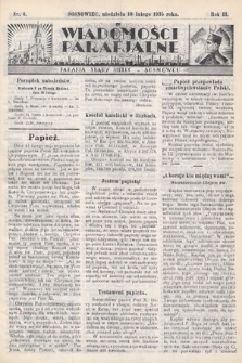 Wiadomości Parafjalne : dodatek do tygodników „Niedziela” i „Przewodnika Katolickiego”. 1935, nr 6