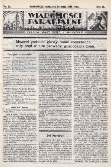 Wiadomości Parafjalne : dodatek do tygodników „Niedziela” i „Przewodnika Katolickiego”. 1935, nr 21