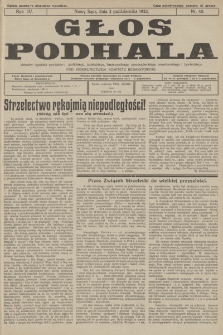 Głos Podhala : aktualny tygodnik powiatów: gorlickiego, grybowskiego, jasielskiego, limanowskiego, makowskiego, nowosądeckiego, nowotarskiego i żywieckiego. 1932, nr 40