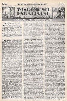 Wiadomości Parafjalne : dodatek do tygodników „Niedziela” i „Przewodnika Katolickiego”. 1935, nr 28