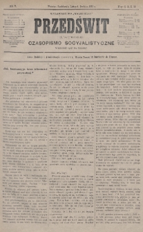 Przedświt = L'Aurore : czasopismo socyjalistyczne : wydawnictwo „Walki Klas”. R. 5, 1886, nr 9, 10, 11, 12