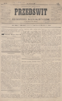 Przedświt = L'Aurore : czasopismo socyjalistyczne : wydawnictwo „Walki Klas”. R. 6, 1887, nr 1