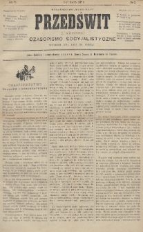 Przedświt = L'Aurore : czasopismo socyjalistyczne : wydawnictwo „Walki Klas”. R. 6, 1887, nr 11
