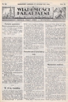 Wiadomości Parafjalne : dodatek do tygodników „Niedziela” i „Przewodnika Katolickiego”. 1935, nr 33