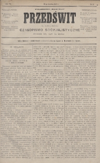 Przedświt = L'Aurore : czasopismo socyjalistyczne : wydawnictwo „Walki Klas”. R. 6, 1887, nr 12