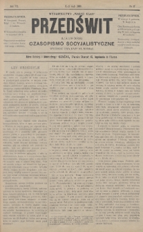Przedświt = L'Aurore : czasopismo socyjalistyczne : wydawnictwo „Walki Klas”. R. 7, 1888, nr 10