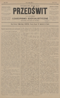 Przedświt = L'Aurore : czasopismo socyjalistyczne : wydawnictwo „Walki Klas”. R. 8, 1889, nr 9-10