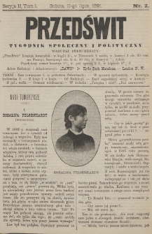 Przedświt : tygodnik społeczny i polityczny. Seria 2, T. 1, 1891, nr 2