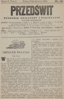Przedświt : tygodnik społeczny i polityczny. Seria 2, T. 2, 1892, nr 29