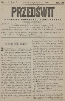 Przedświt : tygodnik społeczny i polityczny. Seria 2, T. 2, 1892, nr 30